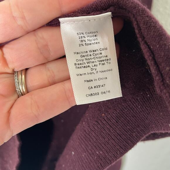 Talbots Burgundy Turtleneck Sweater size SMALL Petite - Picture 3 of 4